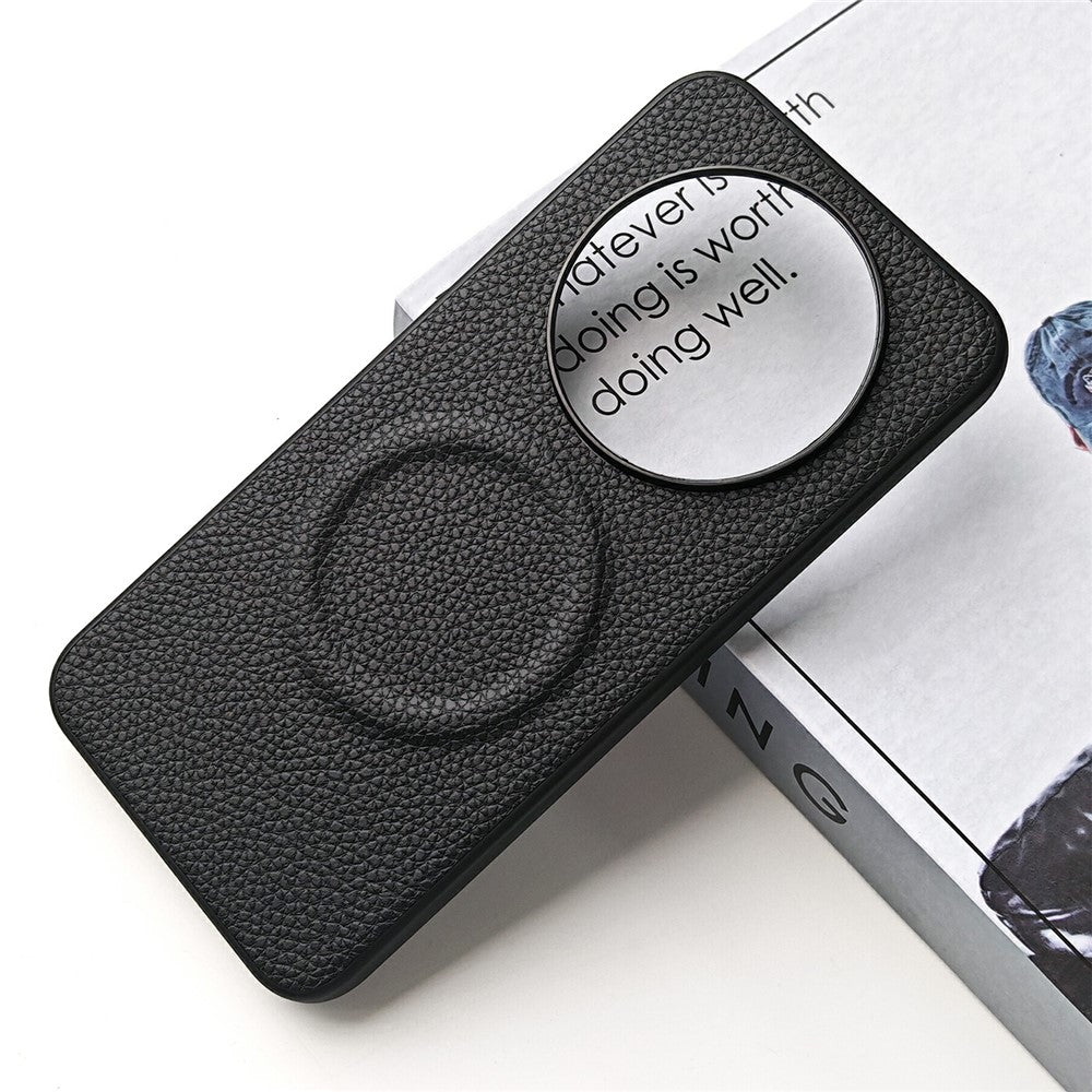 For Honor X80 Pro Max 5G Magnetic Case Litchi Texture PU Leather Coated PC + TPU Protective Phone Cover