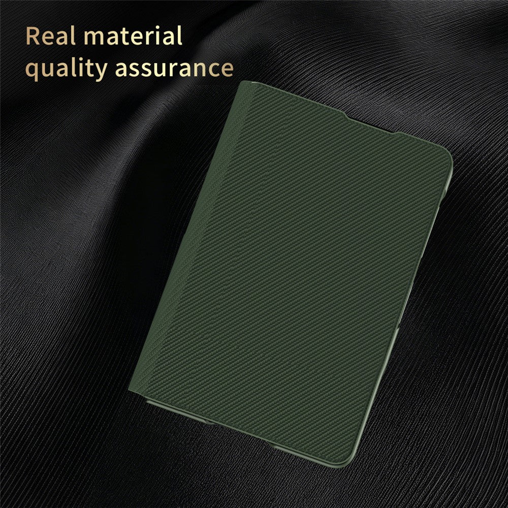 Til Samsung Galaxy Z Fold8 cover Aramidfibertekstur Læder + PC Støtteben Telefoncover