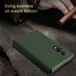 Til Samsung Galaxy Z Fold8 cover Aramidfibertekstur Læder + PC Støtteben Telefoncover