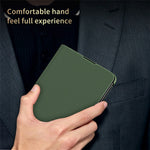 Til Samsung Galaxy Z Fold8 cover Aramidfibertekstur Læder + PC Støtteben Telefoncover