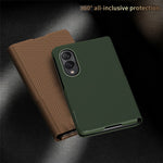 Til Samsung Galaxy Z Fold8 cover Aramidfibertekstur Læder + PC Støtteben Telefoncover