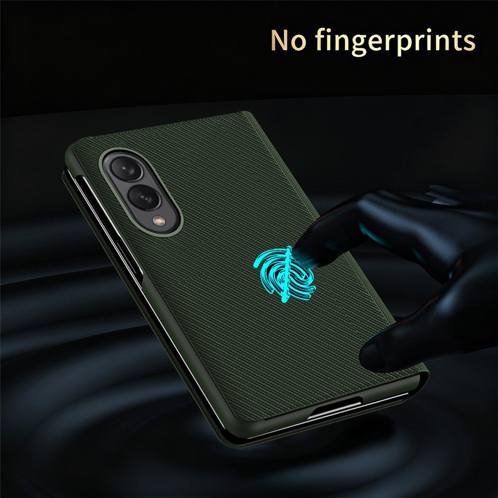 Til Samsung Galaxy Z Fold8 cover Aramidfibertekstur Læder + PC Støtteben Telefoncover