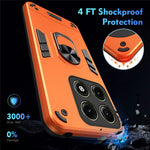 Til Motorola Edge 70 Pro 5G cover PC + TPU Drop Defend telefoncover med ringholder