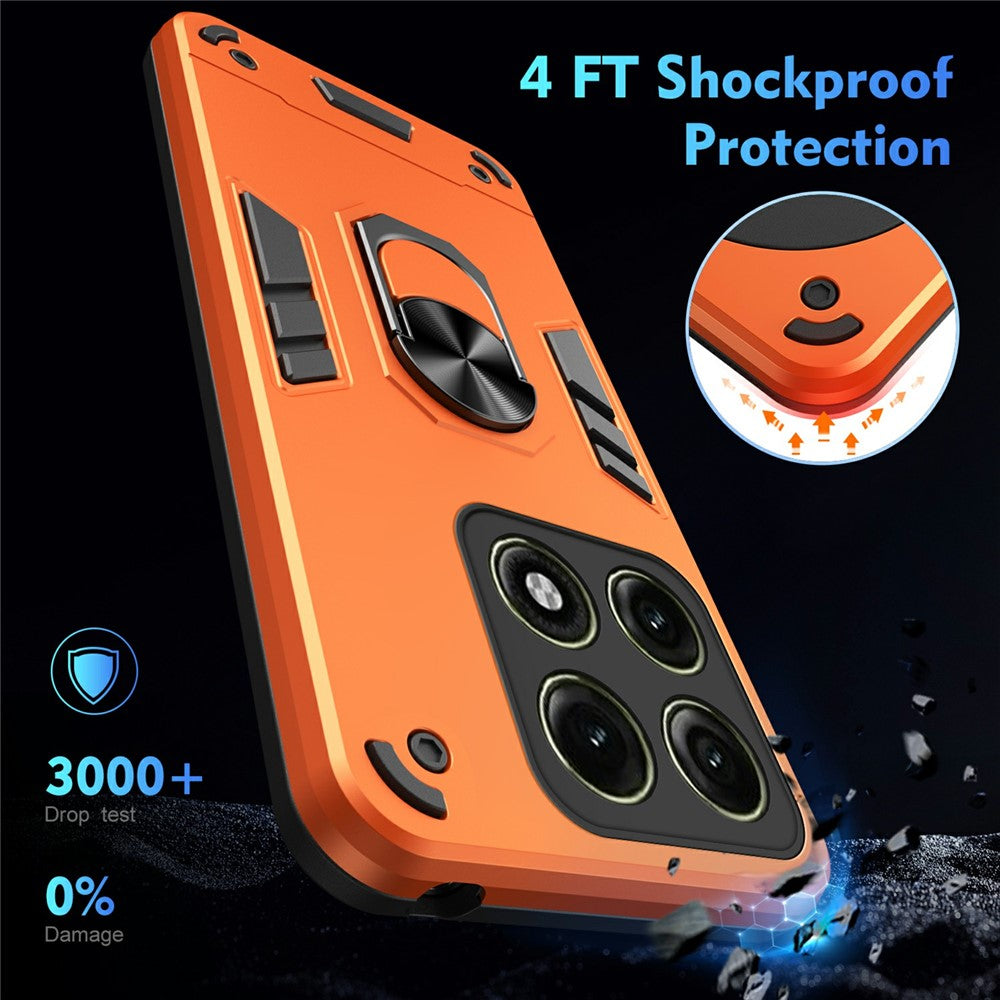 Til Motorola Edge 70 Pro 5G cover PC + TPU Drop Defend telefoncover med ringholder