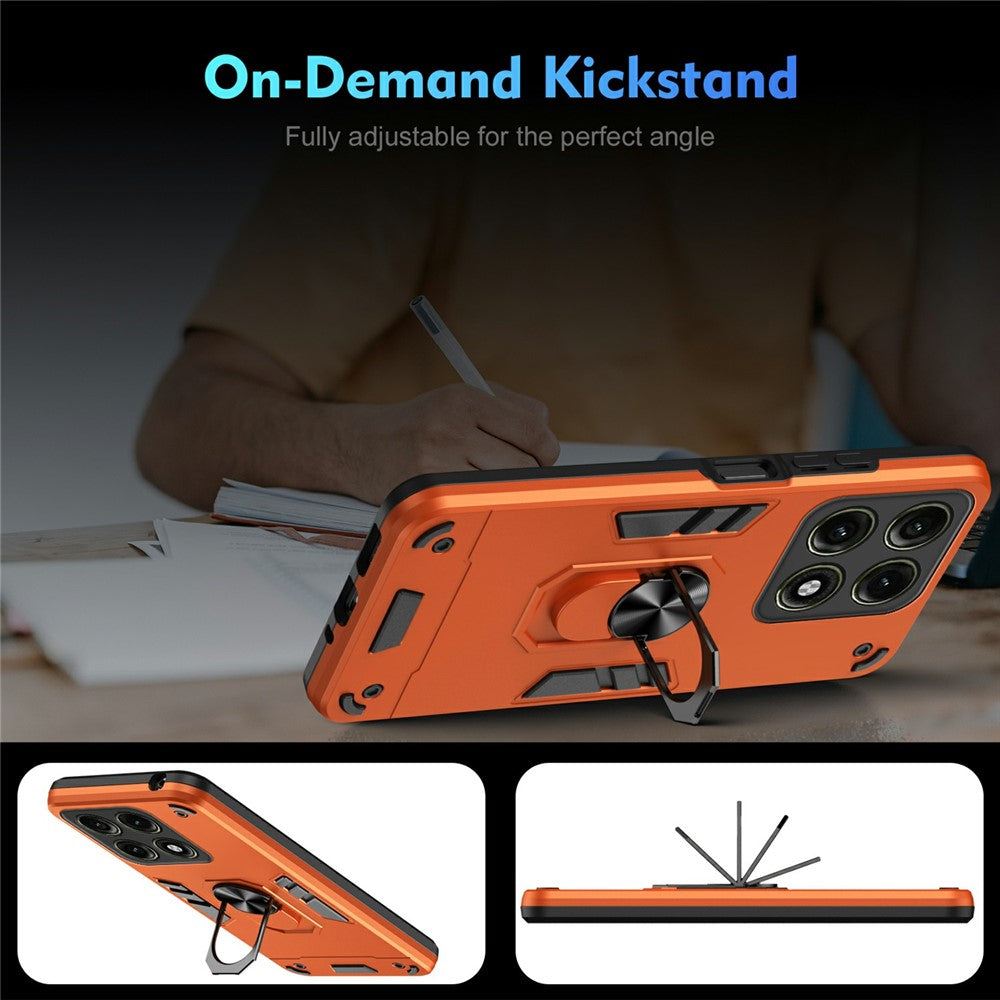 Til Motorola Edge 70 Pro 5G cover PC + TPU Drop Defend telefoncover med ringholder