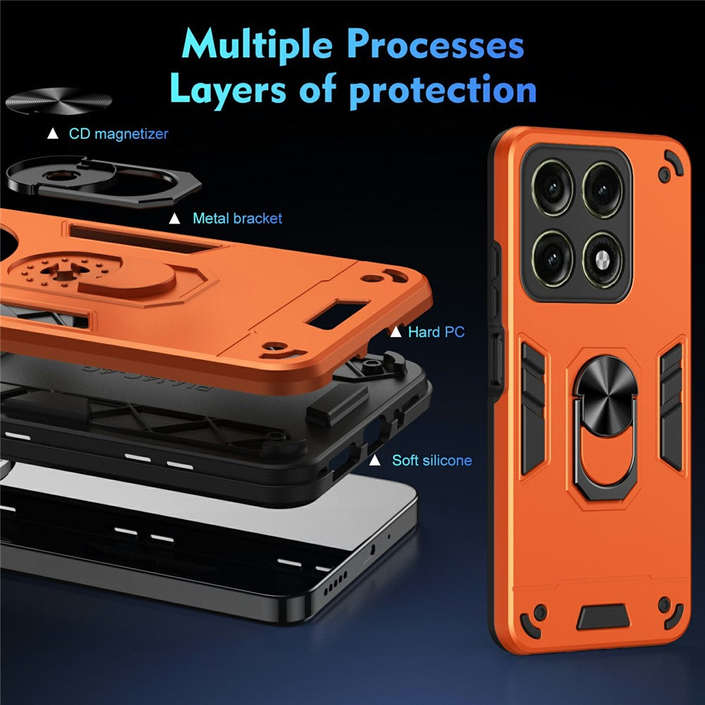 Til Motorola Edge 70 Pro 5G cover PC + TPU Drop Defend telefoncover med ringholder