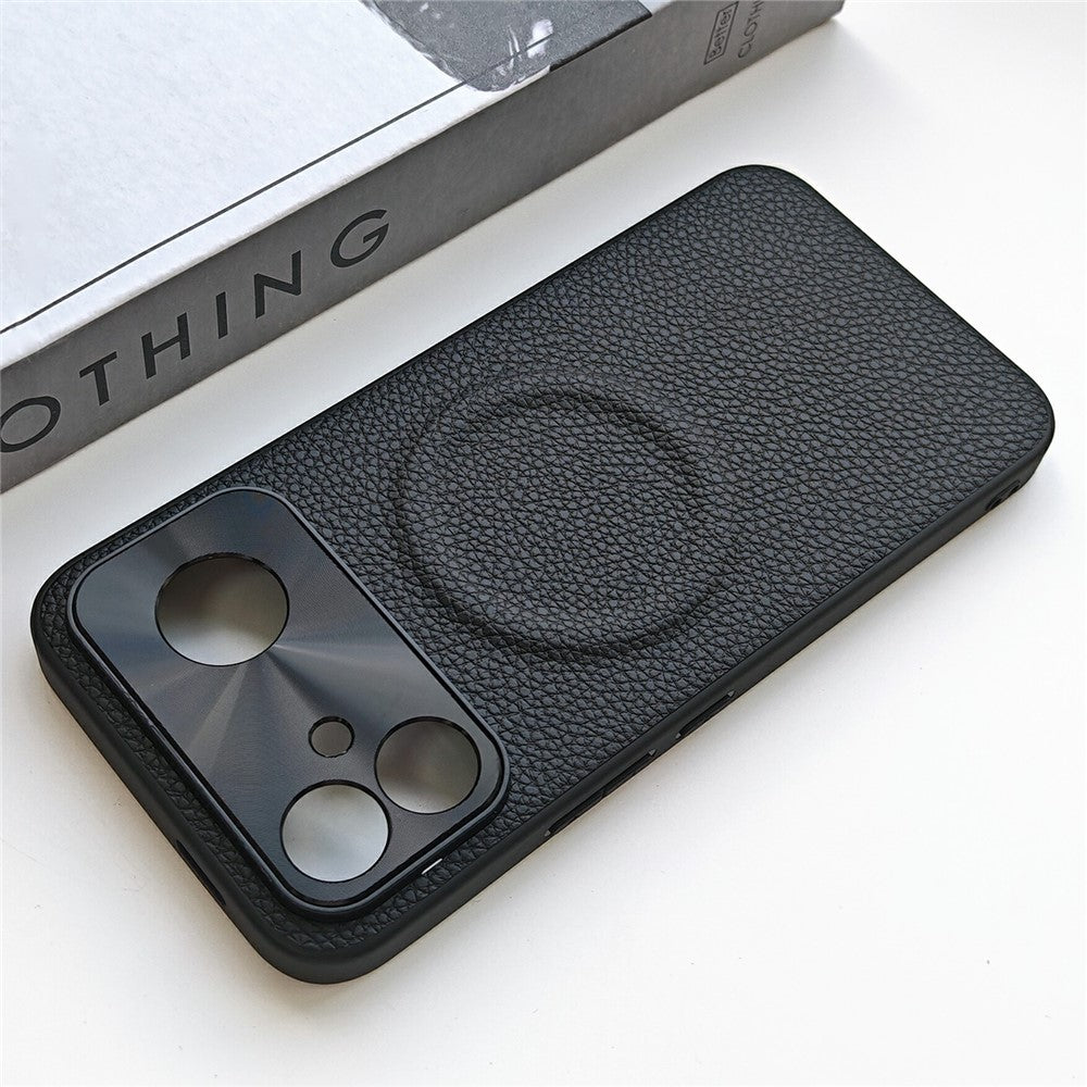 For Xiaomi Redmi K90 Max 5G Magnetic Case Litchi Texture PU Leather Coated PC + TPU Protective Phone Cover