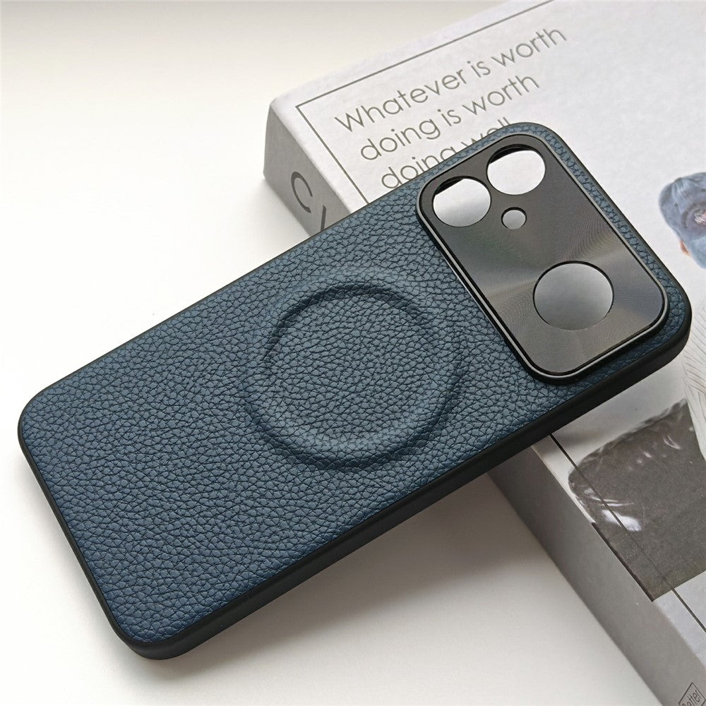 For Xiaomi Redmi K90 Max 5G Magnetic Case Litchi Texture PU Leather Coated PC + TPU Protective Phone Cover