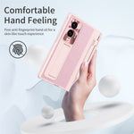 Til Samsung Galaxy Z Fold8 cover Kickstand læder + PC telefoncover med hærdet glasfilm / stylus