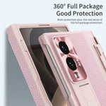 Til Samsung Galaxy Z Fold8 cover Kickstand læder + PC telefoncover med hærdet glasfilm / stylus