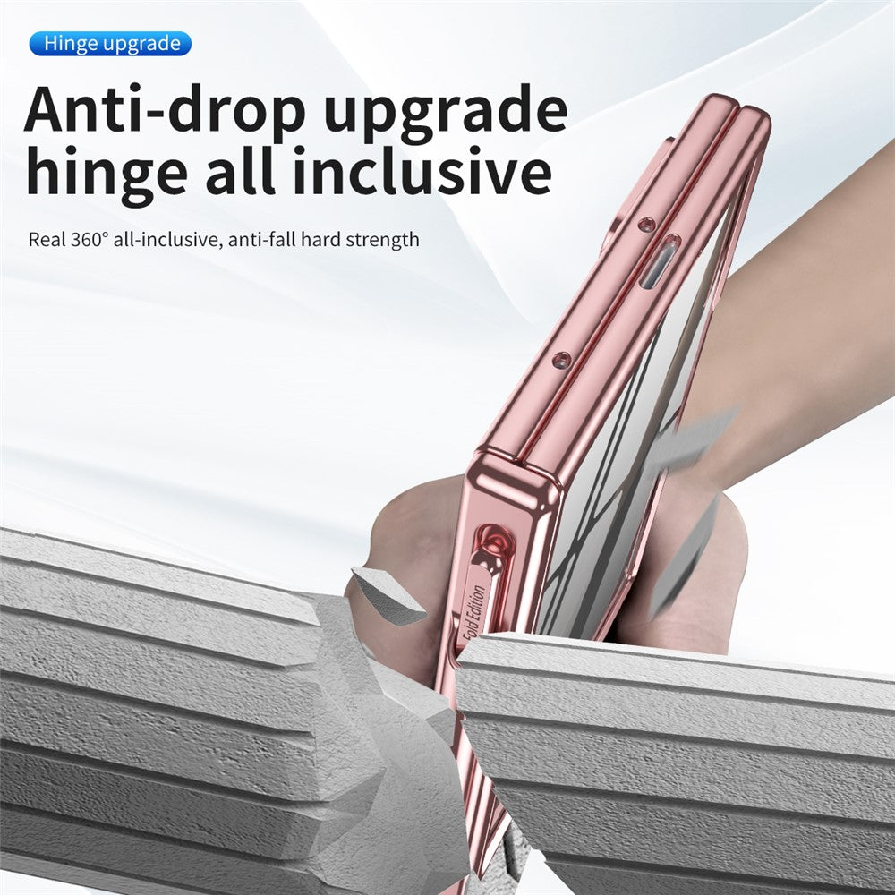 For Samsung Galaxy Z Fold8 Case Hinge Kickstand Clear PC Phone Cover with Stylus / Tempered Glass Film