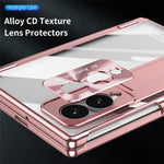 For Samsung Galaxy Z Fold8 Case Hinge Kickstand Clear PC Phone Cover with Stylus / Tempered Glass Film