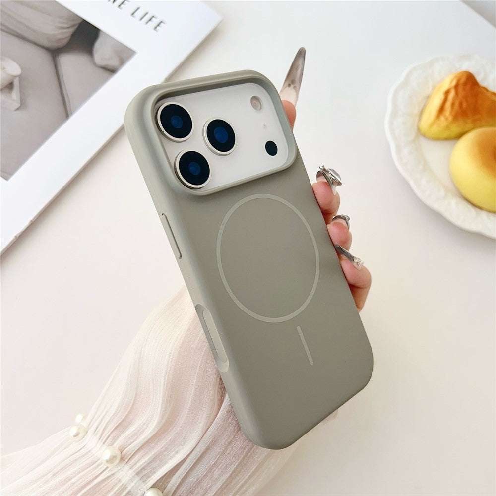 For iPhone 18 Pro / 17 Pro Magnetic Case Liquid Silicone Anti-Drop Phone Back Cover