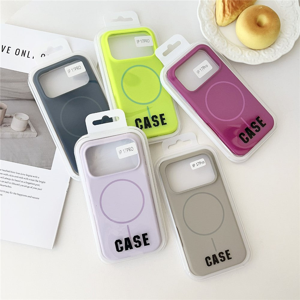 For iPhone 18 Pro Max / 17 Pro Max Magnetic Case Liquid Silicone Anti-Drop Phone Back Cover