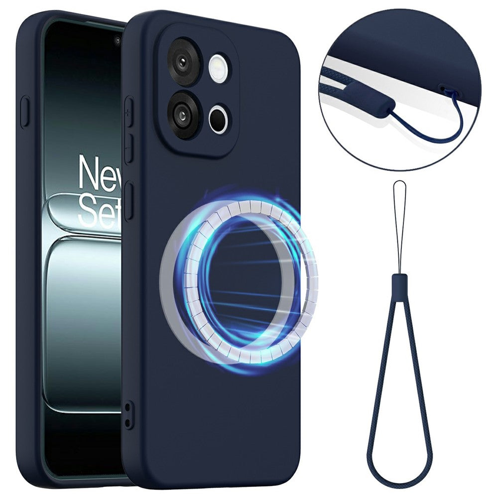 Til OnePlus Nord 6 5G / Turbo 6 5G Magnetisk Etui Anti-Fald Flydende Silikone Telefoncover med Snor