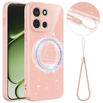 For OnePlus Nord 6 5G / Turbo 6 5G magnetisk cover, glitter TPU stødsikkert telefoncover med snor