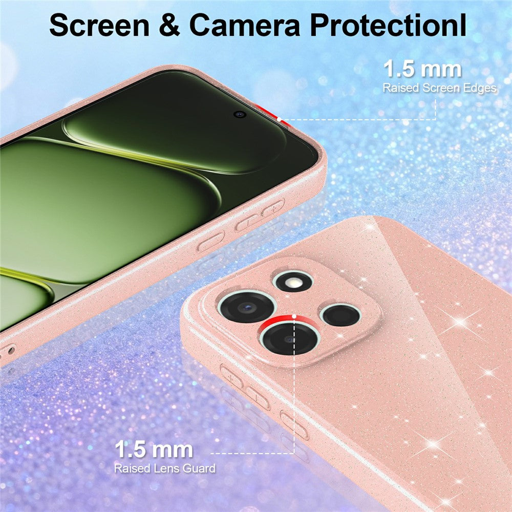 For OnePlus Nord 6 5G / Turbo 6 5G magnetisk cover, glitter TPU stødsikkert telefoncover med snor
