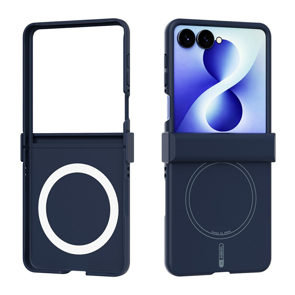 ABEEL Til Samsung Galaxy Z Flip8 Magnetisk Etui Hængselbeskyttelse Hudvenlig Flydende Silikone Stødsikker Telefoncover