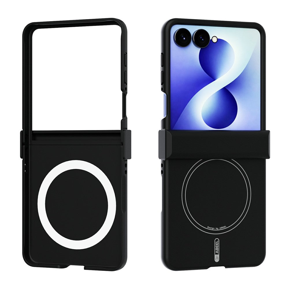ABEEL For Samsung Galaxy Z Flip8 Magnetic Case Hinge Protection Skin Touch Liquid Silicone Shockproof Phone Cover