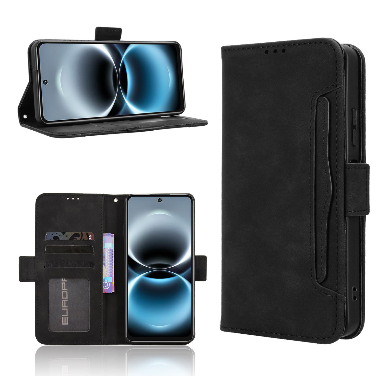 For Huawei Enjoy 90 / Huawei Enjoy 90 Plus / Huawei nova Y74 4G Leather Case Phone Wallet Cover with Multiple Card Slots