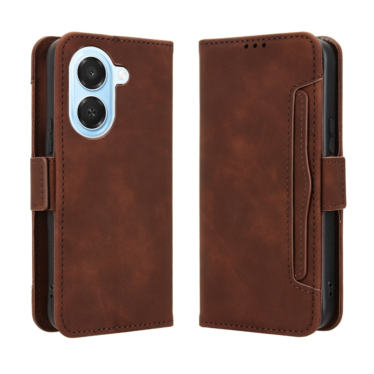 For Honor Play 80 Plus 5G / Honor X7e 4G Leather Case Phone Wallet Cover with Multiple Card Slots