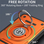 For Xiaomi Redmi Note 14 5G Case with Slide Camera Cover Ring Kickstand PC + TPU Phone Shell