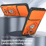 For Xiaomi Redmi Note 14 5G Case with Slide Camera Cover Ring Kickstand PC + TPU Phone Shell