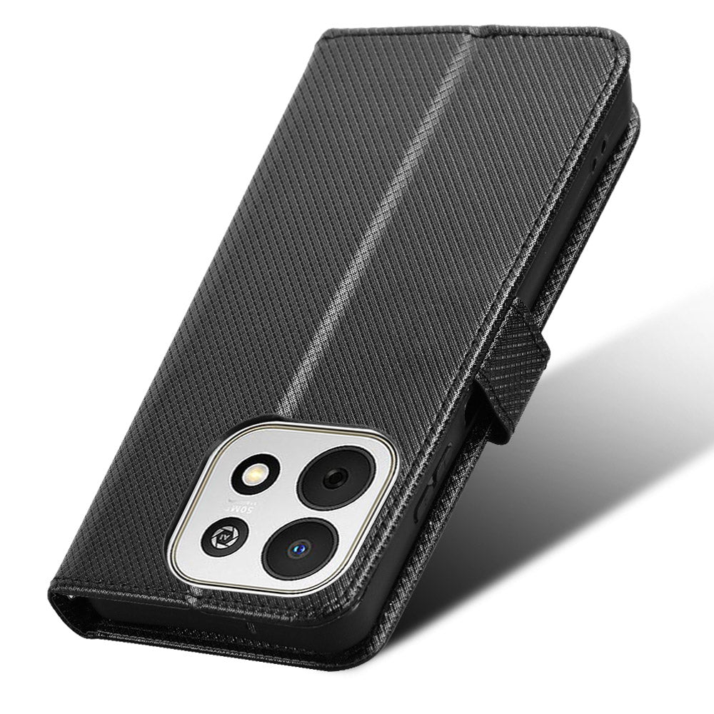 For Huawei Enjoy 90 Plus / Huawei Enjoy 90 / Huawei nova Y74 4G Leather Wallet Case with Strap Diamond Texture Phone Cover
