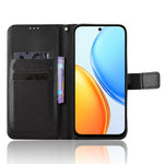 For Honor Play 80 Plus 5G / Honor X7e 4G Leather Wallet Case with Strap Diamond Texture Phone Cover