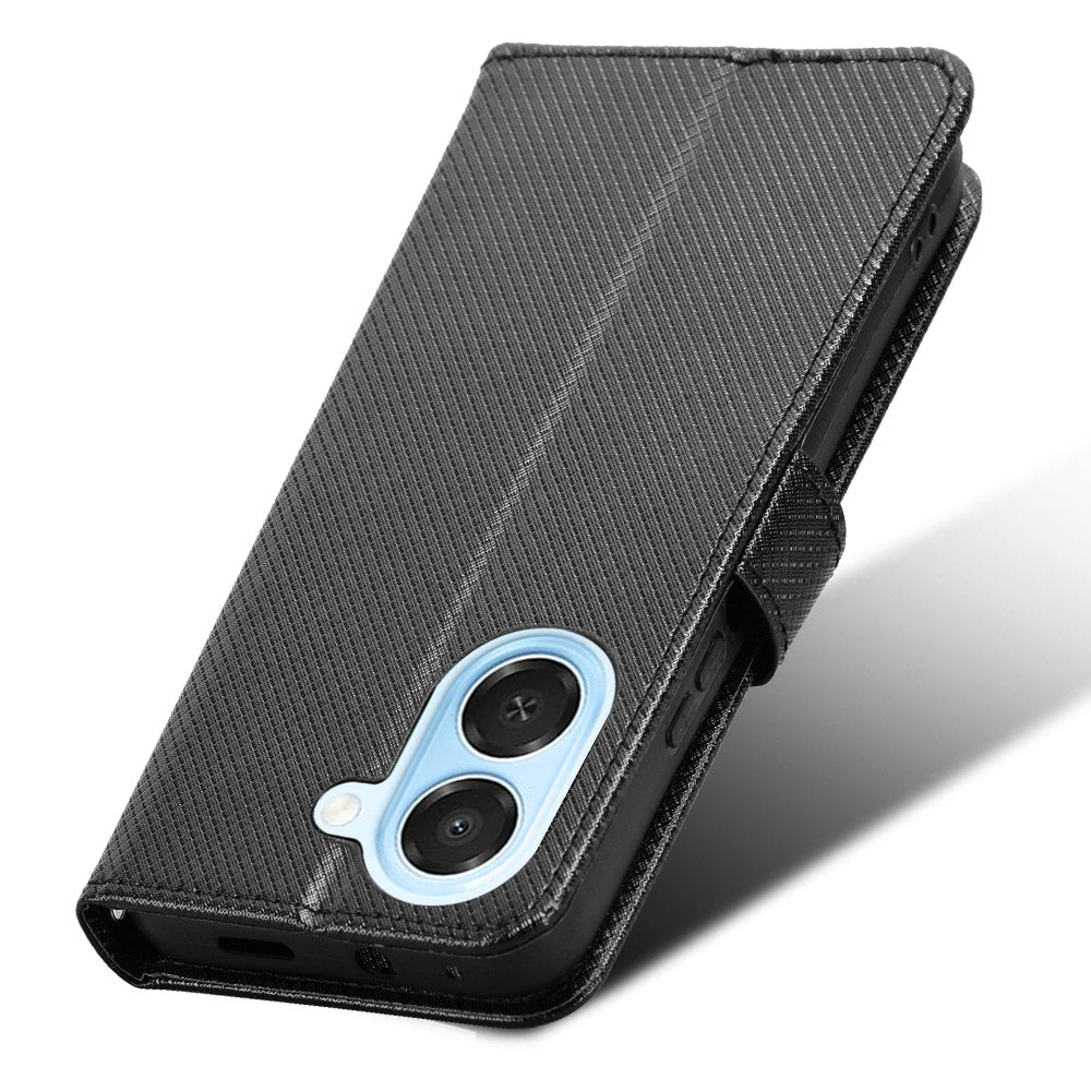 For Honor Play 80 Plus 5G / Honor X7e 4G Leather Wallet Case with Strap Diamond Texture Phone Cover