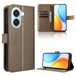 For Honor Play 80 Plus 5G / Honor X7e 4G Leather Wallet Case with Strap Diamond Texture Phone Cover
