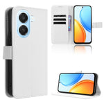 For Honor Play 80 Plus 5G / Honor X7e 4G Leather Wallet Case with Strap Diamond Texture Phone Cover