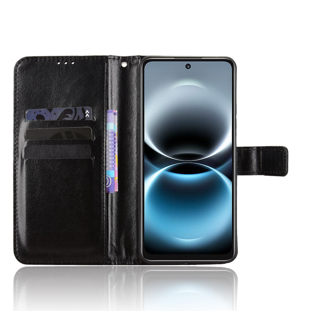 For Huawei Enjoy 90 / Huawei Enjoy 90 Plus / Huawei nova Y74 4G PU Leather Case with Strap Crazy Horse Texture Phone Wallet Cover