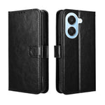 For Honor Play 80 Plus 5G / Honor X7e 4G PU Leather Case with Strap Crazy Horse Texture Phone Wallet Cover