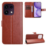 Oppo Reno16 FS 5G / Oppo Reno16 F 5G PU-lædercover med rem, Crazy Horse-tekstur, sammenfoldeligt mobilcover