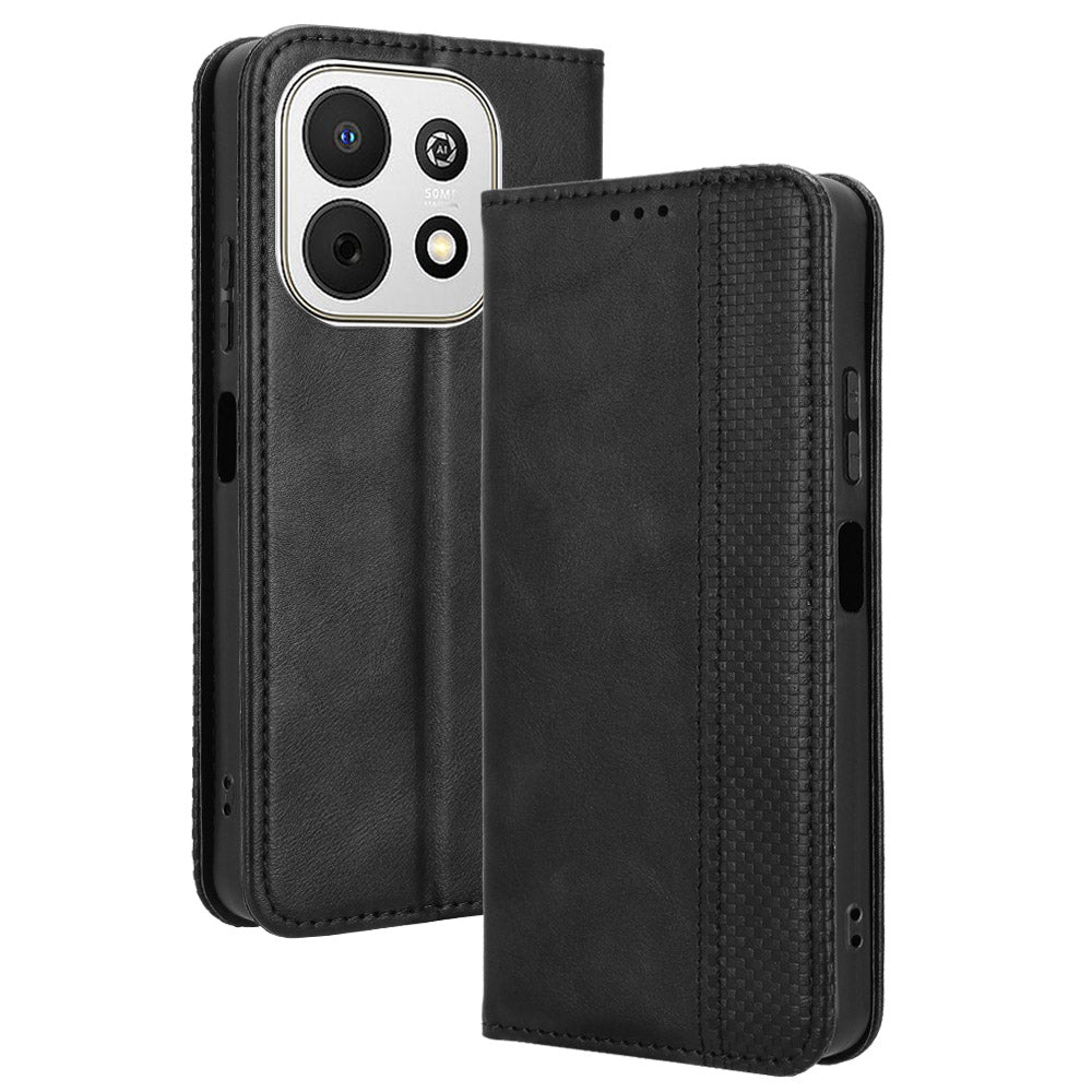 For Huawei Enjoy 90 / Huawei Enjoy 90 Plus / Huawei nova Y74 4G Leather Case Wallet Stand Retro Texture Phone Cover