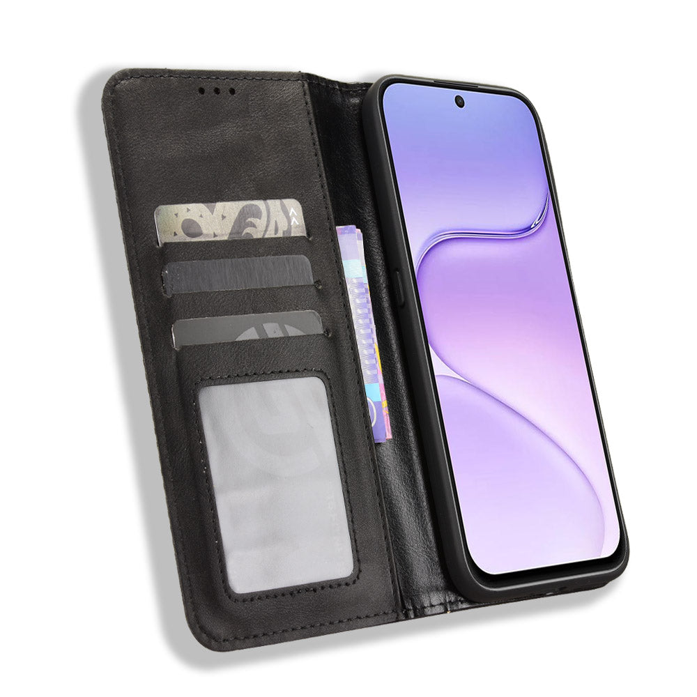 For Honor 600 Smart 5G / X7e Plus 5G Leather Case Wallet Stand Retro Texture Phone Cover