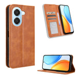 For Honor Play 80 Plus 5G / Honor X7e 4G Leather Case Wallet Stand Retro Texture Phone Cover