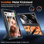 Til Samsung Galaxy Z Fold8 Magnetisk Etui TPU + PC Støtteben Telefoncover Faldsbeskyttelse