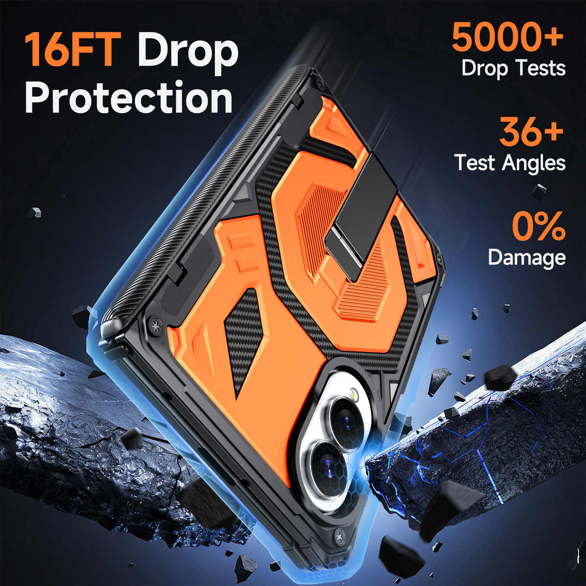 Til Samsung Galaxy Z Fold8 Magnetisk Etui TPU + PC Støtteben Telefoncover Faldsbeskyttelse