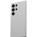 Samsung Galaxy S26 Ultra Magnetiskt Skal Präglat Geometriskt Mönster Läderbelagt PC + TPU mobilskal