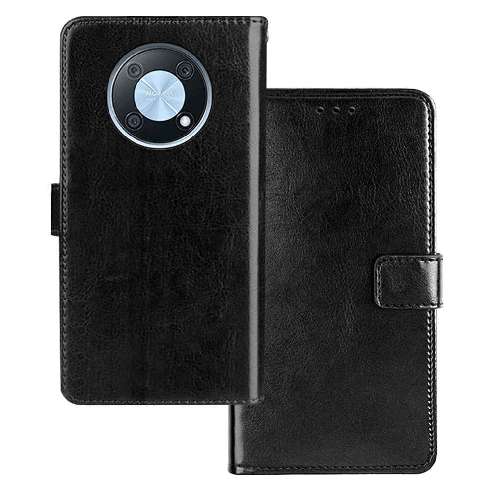 IDEWEI For Huawei nova Y90 4G Crazy Horse Texture Wallet Stand Phone Case PU Leather Anti-scratch Cover
