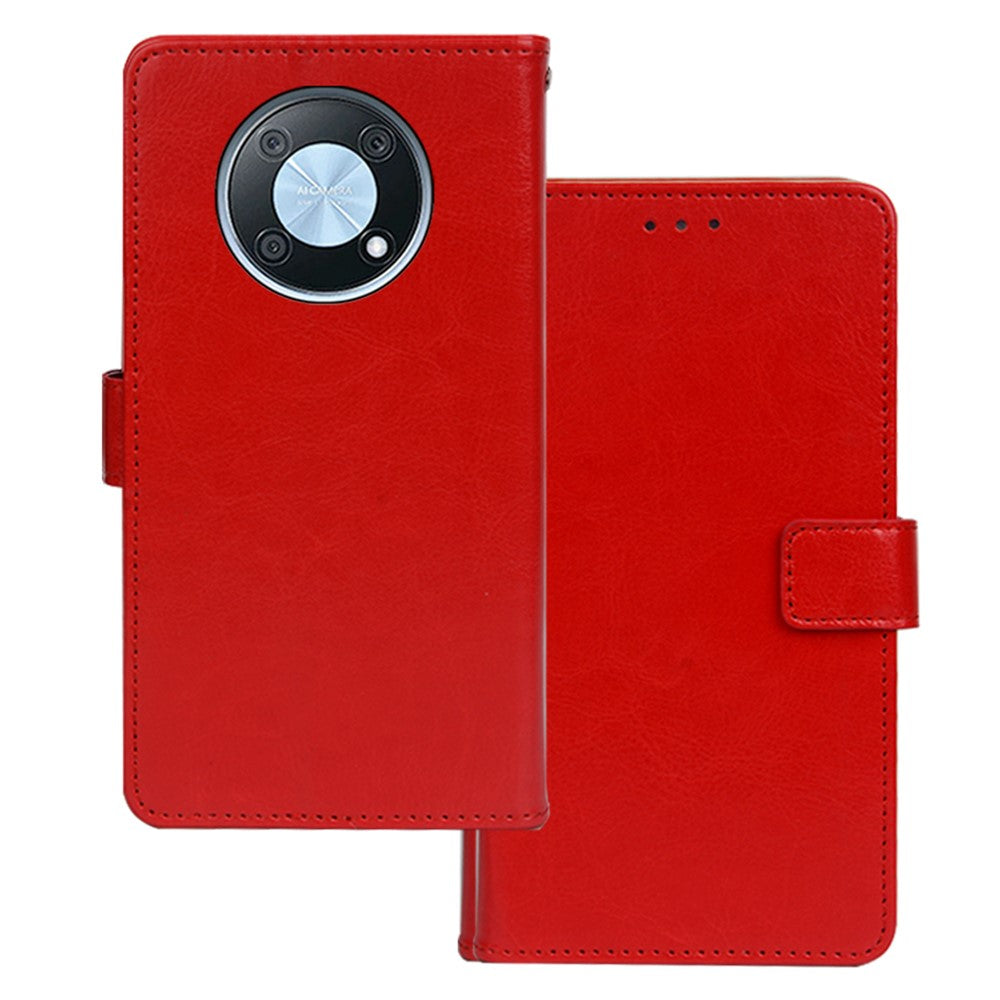 IDEWEI For Huawei nova Y90 4G Crazy Horse Texture Wallet Stand Phone Case PU Leather Anti-scratch Cover