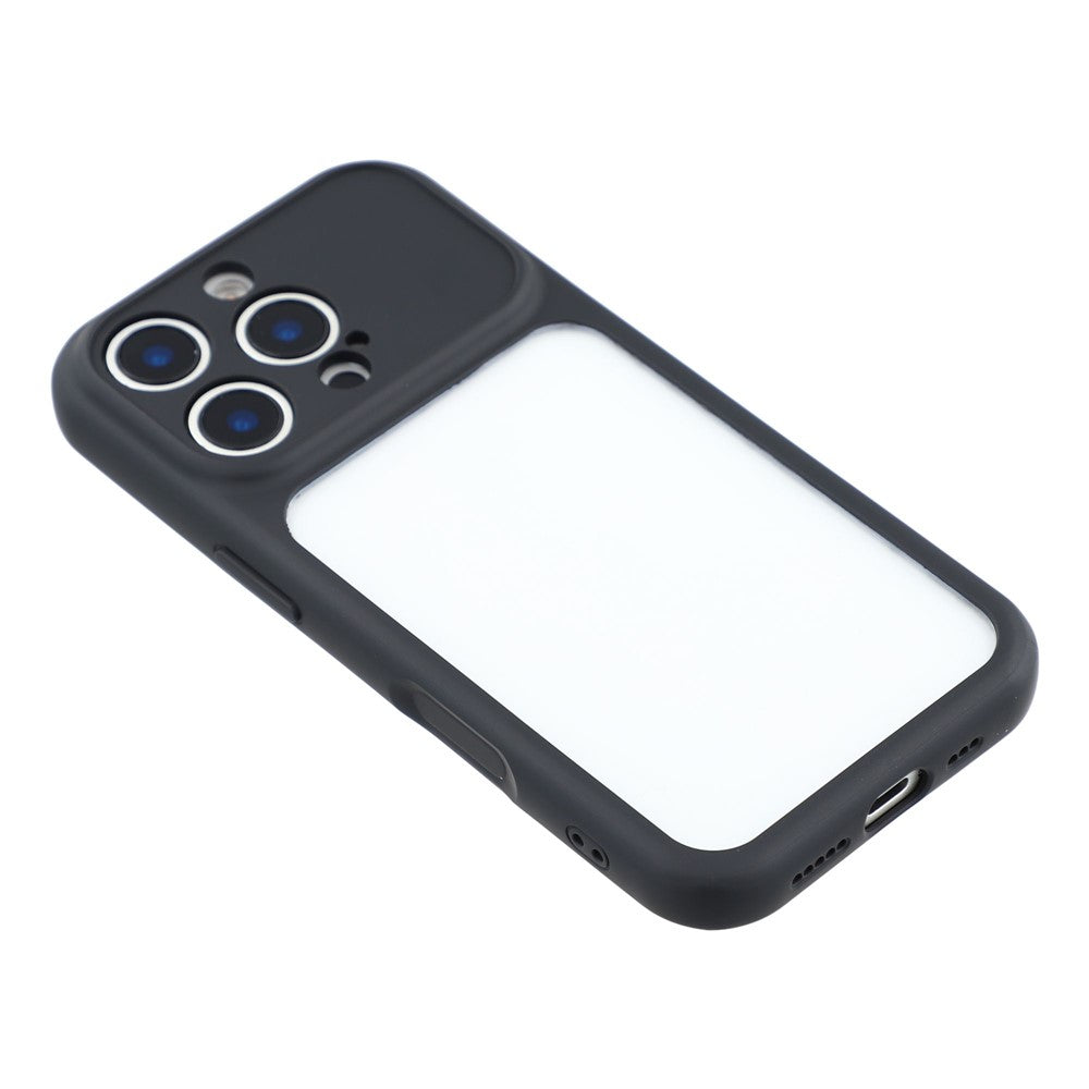 For iPhone 16 Pro Max Case Large Window TPU + PC Rubberized Phone Cover with Wrist Strap