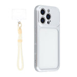 For iPhone 16 Pro Max Case Large Window TPU + PC Rubberized Phone Cover with Wrist Strap