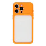 For iPhone 15 Pro Max Case Large Window TPU + PC Rubberized Phone Cover with Wrist Strap