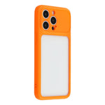 For iPhone 15 Pro Max Case Large Window TPU + PC Rubberized Phone Cover with Wrist Strap