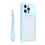 For iPhone 15 Pro Case Large Window TPU + PC Rubberized Phone Cover with Wrist Strap