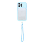 For iPhone 15 Pro Case Large Window TPU + PC Rubberized Phone Cover with Wrist Strap