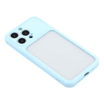 For iPhone 15 Pro Case Large Window TPU + PC Rubberized Phone Cover with Wrist Strap